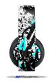 Vinyl Decal Skin Wrap compatible with Original Sony PlayStation 4 Gold Wireless Headphones Baja 0018 Neon Teal (PS4 HEADPHONES  NOT INCLUDED)
