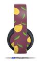 Vinyl Decal Skin Wrap compatible with Original Sony PlayStation 4 Gold Wireless Headphones Lemon Leaves Burgandy (PS4 HEADPHONES  NOT INCLUDED)