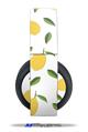 Vinyl Decal Skin Wrap compatible with Original Sony PlayStation 4 Gold Wireless Headphones Lemon Leaves White (PS4 HEADPHONES  NOT INCLUDED)