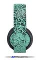 Vinyl Decal Skin Wrap compatible with Original Sony PlayStation 4 Gold Wireless Headphones Folder Doodles Seafoam Green (PS4 HEADPHONES  NOT INCLUDED)