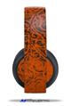 Vinyl Decal Skin Wrap compatible with Original Sony PlayStation 4 Gold Wireless Headphones Folder Doodles Burnt Orange (PS4 HEADPHONES  NOT INCLUDED)