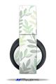 Vinyl Decal Skin Wrap compatible with Original Sony PlayStation 4 Gold Wireless Headphones Watercolor Leaves White (PS4 HEADPHONES  NOT INCLUDED)