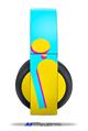 Vinyl Decal Skin Wrap compatible with Original Sony PlayStation 4 Gold Wireless Headphones Drip Yellow Teal Pink (PS4 HEADPHONES  NOT INCLUDED)