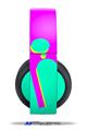 Vinyl Decal Skin Wrap compatible with Original Sony PlayStation 4 Gold Wireless Headphones Drip Teal Pink Yellow (PS4 HEADPHONES  NOT INCLUDED)