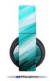 Vinyl Decal Skin Wrap compatible with Original Sony PlayStation 4 Gold Wireless Headphones Paint Blend Teal (PS4 HEADPHONES  NOT INCLUDED)