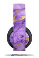 Vinyl Decal Skin Wrap compatible with Original Sony PlayStation 4 Gold Wireless Headphones Purple and Gold Gilded Marble (PS4 HEADPHONES  NOT INCLUDED)