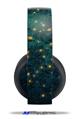 Vinyl Decal Skin Wrap compatible with Original Sony PlayStation 4 Gold Wireless Headphones Green Starry Night (PS4 HEADPHONES  NOT INCLUDED)