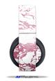 Vinyl Decal Skin Wrap compatible with Original Sony PlayStation 4 Gold Wireless Headphones Pink and White Gilded Marble (PS4 HEADPHONES  NOT INCLUDED)