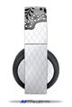 Vinyl Decal Skin Wrap compatible with Original Sony PlayStation 4 Gold Wireless Headphones Black and White Lace (PS4 HEADPHONES  NOT INCLUDED)