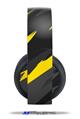 Vinyl Decal Skin Wrap compatible with Original Sony PlayStation 4 Gold Wireless Headphones Jagged Camo Yellow (PS4 HEADPHONES  NOT INCLUDED)