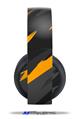 Vinyl Decal Skin Wrap compatible with Original Sony PlayStation 4 Gold Wireless Headphones Jagged Camo Orange (PS4 HEADPHONES  NOT INCLUDED)