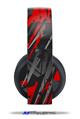 Vinyl Decal Skin Wrap compatible with Original Sony PlayStation 4 Gold Wireless Headphones Baja 0014 Red (PS4 HEADPHONES  NOT INCLUDED)