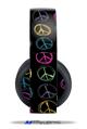 Vinyl Decal Skin Wrap compatible with Original Sony PlayStation 4 Gold Wireless Headphones Kearas Peace Signs Black (PS4 HEADPHONES  NOT INCLUDED)