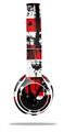 Skin Decal Wrap compatible with Beats Solo 2 WIRED Headphones Checker Graffiti (HEADPHONES NOT INCLUDED)