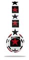 Skin Decal Wrap compatible with Beats Solo 2 WIRED Headphones Hearts and Stars Red (HEADPHONES NOT INCLUDED)
