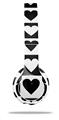 Skin Decal Wrap compatible with Beats Solo 2 WIRED Headphones Hearts And Stars Black and White (HEADPHONES NOT INCLUDED)