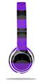 Skin Decal Wrap compatible with Beats Solo 2 WIRED Headphones Skull Stripes Purple (HEADPHONES NOT INCLUDED)