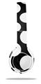 Skin Decal Wrap compatible with Beats Solo 2 WIRED Headphones Kearas Polka Dots White On Black (HEADPHONES NOT INCLUDED)