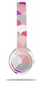 Skin Decal Wrap compatible with Beats Solo 2 WIRED Headphones Brushed Circles Pink (HEADPHONES NOT INCLUDED)