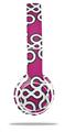 Skin Decal Wrap compatible with Beats Solo 2 WIRED Headphones Locknodes 03 Hot Pink (Fuchsia) (HEADPHONES NOT INCLUDED)