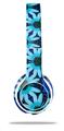 Skin Decal Wrap compatible with Beats Solo 2 WIRED Headphones Daisies Blue (HEADPHONES NOT INCLUDED)