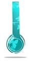 Skin Decal Wrap compatible with Beats Solo 2 WIRED Headphones Bokeh Butterflies Neon Teal (HEADPHONES NOT INCLUDED)