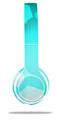 Skin Decal Wrap compatible with Beats Solo 2 WIRED Headphones Bokeh Hex Neon Teal (HEADPHONES NOT INCLUDED)