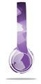 Skin Decal Wrap compatible with Beats Solo 2 WIRED Headphones Bokeh Squared Purple (HEADPHONES NOT INCLUDED)