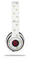Skin Decal Wrap compatible with Beats Solo 2 WIRED Headphones Hearts Green (HEADPHONES NOT INCLUDED)