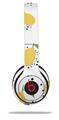 Skin Decal Wrap compatible with Beats Solo 2 WIRED Headphones Lemon Black and White (HEADPHONES NOT INCLUDED)
