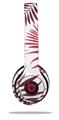 Skin Decal Wrap compatible with Beats Solo 2 WIRED Headphones Palms 02 Red (HEADPHONES NOT INCLUDED)