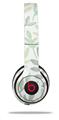 Skin Decal Wrap compatible with Beats Solo 2 WIRED Headphones Watercolor Leaves White (HEADPHONES NOT INCLUDED)