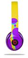Skin Decal Wrap compatible with Beats Solo 2 WIRED Headphones Drip Purple Yellow Teal (HEADPHONES NOT INCLUDED)