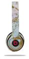 Skin Decal Wrap compatible with Beats Solo 2 WIRED Headphones Cotton Candy Gilded Marble (HEADPHONES NOT INCLUDED)
