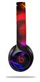 Skin Decal Wrap compatible with Beats Solo 2 WIRED Headphones Liquid Metal Chrome Flame Hot (HEADPHONES NOT INCLUDED)