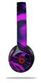 Skin Decal Wrap compatible with Beats Solo 2 WIRED Headphones Liquid Metal Chrome Purple (HEADPHONES NOT INCLUDED)