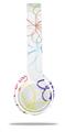 Skin Decal Wrap compatible with Beats Solo 2 WIRED Headphones Kearas Flowers on White (HEADPHONES NOT INCLUDED)