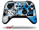 Checker Skull Splatter Blue - Decal Style Skin fits original Amazon Fire TV Gaming Controller