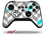 Chevrons Gray And Aqua - Decal Style Skin fits original Amazon Fire TV Gaming Controller
