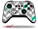 Chevrons Gray And Turquoise - Decal Style Skin fits original Amazon Fire TV Gaming Controller
