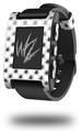 Kearas Daisies Black on White - Decal Style Skin fits original Pebble Smart Watch (WATCH SOLD SEPARATELY)