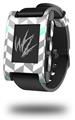 Chevrons Gray And Seafoam - Decal Style Skin fits original Pebble Smart Watch (WATCH SOLD SEPARATELY)