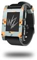 Poppy Orange Light Blue - Decal Style Skin fits original Pebble Smart Watch (WATCH SOLD SEPARATELY)