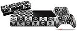 Skull Checkerboard - Holiday Bundle Decal Style Skin fits XBOX One Console Original, Kinect and 2 Controllers (XBOX SYSTEM NOT INCLUDED)