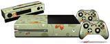 Birds Butterflies and Flowers - Holiday Bundle Decal Style Skin fits XBOX One Console Original, Kinect and 2 Controllers (XBOX SYSTEM NOT INCLUDED)