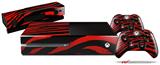 Zebra Red - Holiday Bundle Decal Style Skin fits XBOX One Console Original, Kinect and 2 Controllers (XBOX SYSTEM NOT INCLUDED)