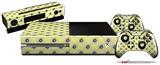 Kearas Daisies Yellow - Holiday Bundle Decal Style Skin fits XBOX One Console Original, Kinect and 2 Controllers (XBOX SYSTEM NOT INCLUDED)