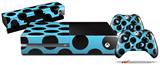 Kearas Polka Dots Black And Blue - Holiday Bundle Decal Style Skin fits XBOX One Console Original, Kinect and 2 Controllers (XBOX SYSTEM NOT INCLUDED)