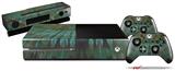 Tie Dye Turquoise Stripes - Holiday Bundle Decal Style Skin fits XBOX One Console Original, Kinect and 2 Controllers (XBOX SYSTEM NOT INCLUDED)