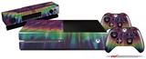 Tie Dye Red and Purple Stripes - Holiday Bundle Decal Style Skin fits XBOX One Console Original, Kinect and 2 Controllers (XBOX SYSTEM NOT INCLUDED)